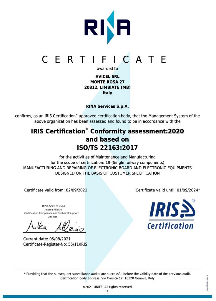 IRIS ISO22163:2017 ING